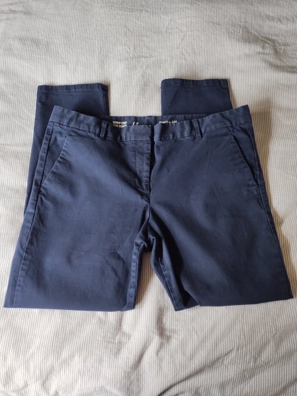 Gap Skinny Crop Khakis Dark Blue